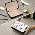 thumbnail image 7 of SKYSONIC Penguin Travel Jewelry Box PU Leather Jewelry Organizer Ideal Gift for Women Girls, Portable Mini Jewelry Travel Case for Earrings Rings Necklaces Bracelets, 7 of 7