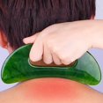thumbnail image 4 of Juego de herramientas de masaje Body Guasha Tablero grande Gua Sha con agarre manual Herramientas de masaje para raspado muscular Esculpido facial corporal Anti celulitis (verde), 4 of 5