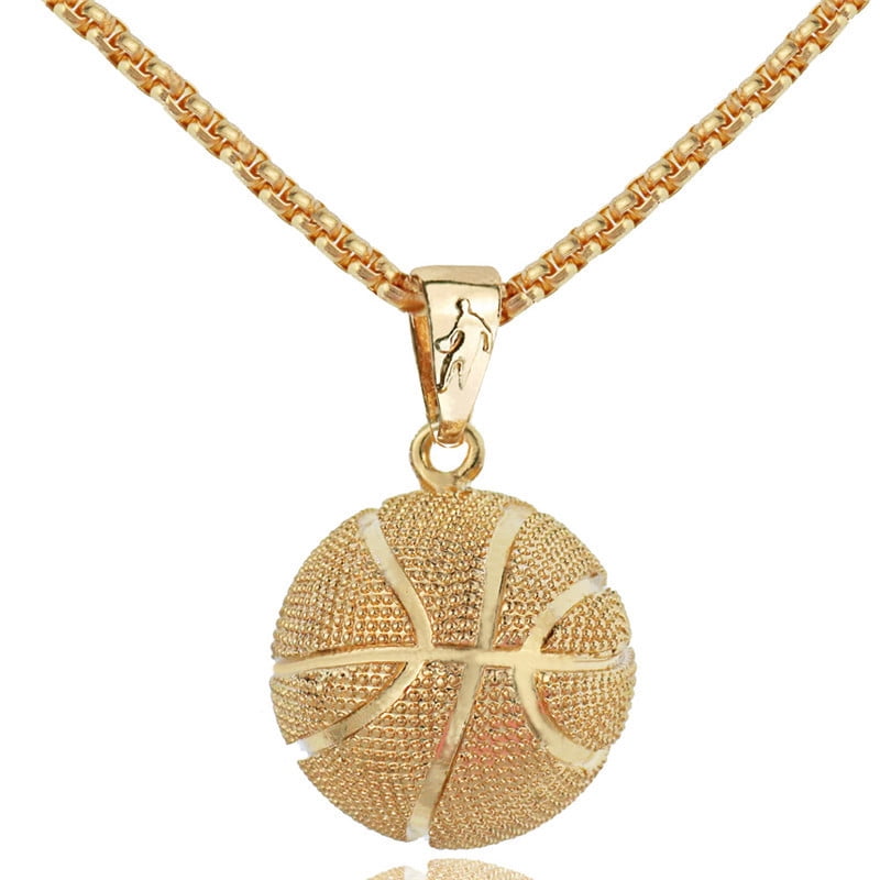 Basketball Necklace Women Men Stainless Steel Chain Necklace