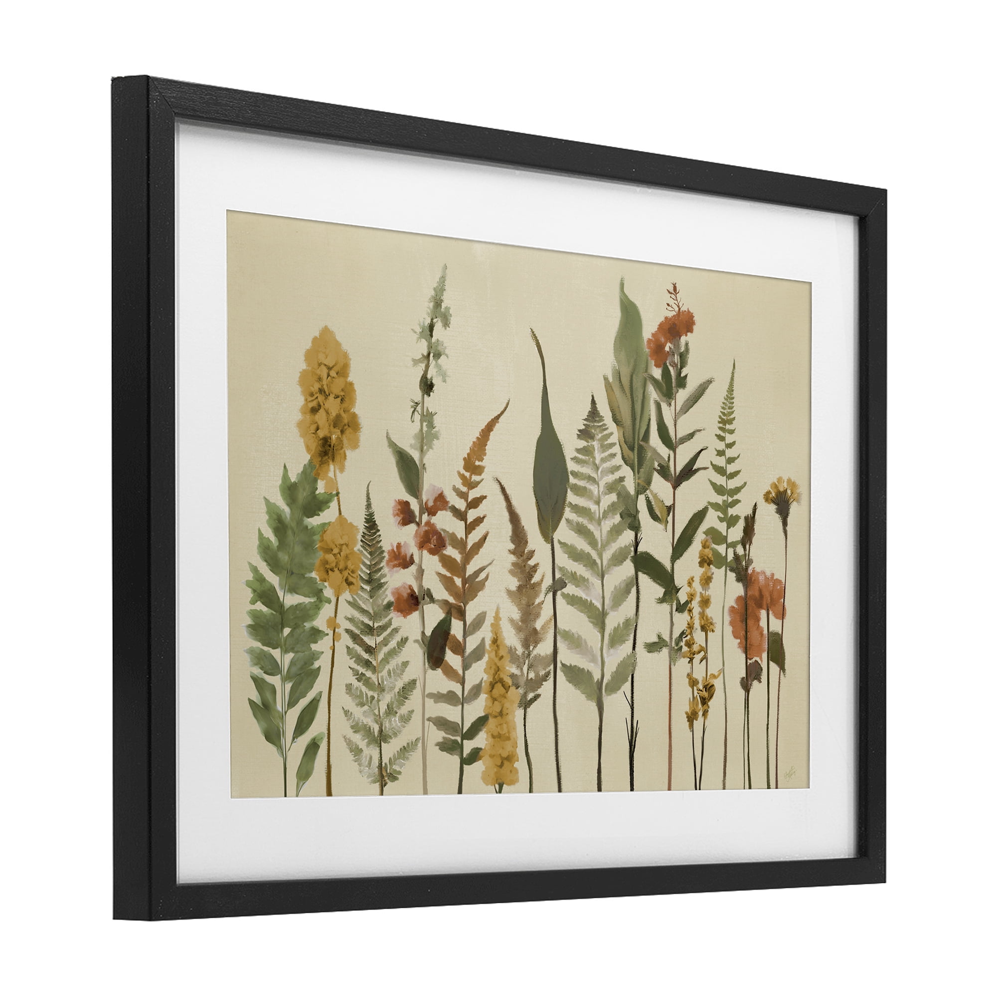 Stupell Industries Fall Toned Botanics Black Framed Print Under Glass, design by Elizabeth Medley