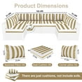 thumbnail image 5 of XXLYY Outdoor Replacement Cushions for Patio Furniture, 14 Piece Patio Sectional Cushions, 4" Water-Resistant Replacement Sofa Cushions Fits 6-seat Rattan Conversation Set, 5 of 7