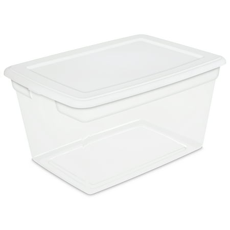 Sterilite 14.5 Gallon White Storage Box (Best Price Plastic Storage Boxes)