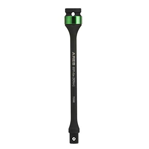 ARES 70366 - 65 Foot/Pound Torque Limiting Extension Bar - Chrome Moly 1/2-Inch Drive 8-Inch Long Impact Grade Bar - Flex Action Prevents Over-Tightening - Color Coded for Easy Identification