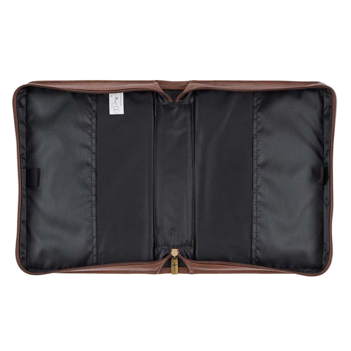 Christian Art Gifts Men's Classic Bible Cover On Wings Like Eagles Mountain Isaiah 40:31, Brown Faux Leather, XL