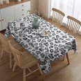 thumbnail image 2 of White and Gray Of Leopard Print Rectangle Tablecloth 60"x84",Waterproof Polyester Rectangle Table Cloth, Wipeable Spillproof Polyester Tablecloth for Dining, Camping, Indoor and Outdoor, 2 of 5