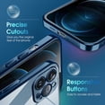 thumbnail image 4 of Crystal Clear Case for iPhone 12 Pro, [Not Yellowing] [Camera Protection] [Military Grade Drop Tested] Transparent Shockproof Protective Phone Case Soft Silicone Slim Cover, 6.1 inch, Blue, 4 of 9