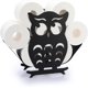 thumbnail image 1 of Toilet Roll Holder Metal Paper Holder Owl Shaped Paper Storage for Bathroom (Black), 1 of 5