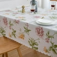 thumbnail image 3 of Premium Floral Vinyl Tablecloth Set - Waterproof Oilproof PVC Table Cover for Rectangle Tables- Heavy-Duty Indoor/Outdoor Use (60" x 70“ Rectangular), 3 of 6