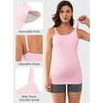 thumbnail image 3 of ANFERRY Maternity Tank Tops with Built in Bra Women Seamless Ribbed Camisole Scoop Neck Adjustable Straps Pregnancy Workout Top, 3 of 10