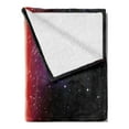 thumbnail image 2 of Galaxy Soft Flannel Fleece Throw Blanket, Famous Movie Prop Galaxy Theme Between Enemies Theme Stripe Illustration in Red, Cozy Plush for Indoor and Outdoor Use, 50" x 60", Black, by Ambesonne, 2 of 5