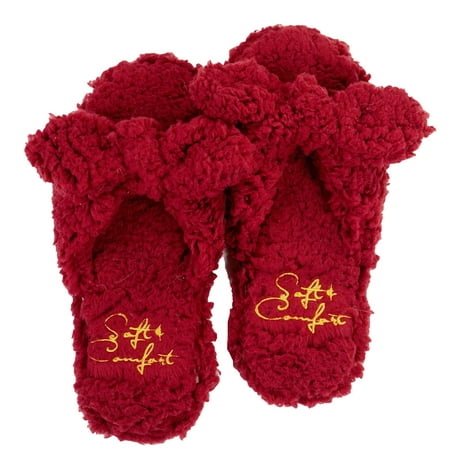 

Millffy Indoor Cute Female Woman flip Flop Summer Kawaii House Slippers Floor Fluffy Slippers (7-8 US Ruby)
