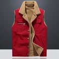 thumbnail image 4 of Fshinging Men Autumn And Winter Solid Pocket Sleeveless Top Jacket Coats Vest Blouse Mens Tall Coats, 4 of 4