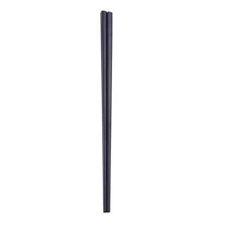 

A Pair of Stainless Steel Chopsticks Electroplating Square Chopsticks Reusable Metal Chopsticks (23cm Black)