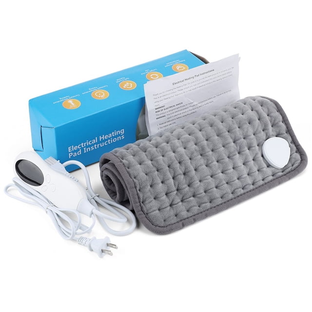Almohadilla de calefacción eléctrica para aliviar el dolor de espalda, manta de fisioterapia lavable de 10 engranajes, 110V-240V, 12x24"
