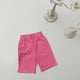 thumbnail image 2 of Odeerbi 2-8 Años Niños Niñas Verano Plaid Ruffle Shorts Bermudas Algodón Color Sólido Pantalones Cortos Sueltos Con Bolsillos, 2 of 4