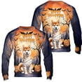 thumbnail image 3 of Mummy Shiba Inu Happy Halloween with Pumpkins Bats Spooky Fun All Over Print 3D Sweatshirt Unisex Merch Shibas Dog Lovers Gifts Idea - 00019, 3 of 6