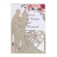 thumbnail image 4 of Tarjeta de invitación de boda con purpurina, suministros para fiestas, 10 piezas, corte láser, sobres personalizados para novia y novio, 4 of 4