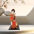 thumbnail image 6 of Esquirla Japanese Geisha Kimono Dolls, 12 inch Traditional Ornament Lady Statuette Miniature Figurines for Bedroom Tabletop Girl Women D, 6 of 8