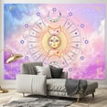thumbnail image 2 of Cumka Pink Tapestry Wall Hanging Sun Moon Stars Space PsychedelicTapestries Wall Tapestry for Bedroom Aesthetic Home Wall Dorm Décor 59.2x59 In, 2 of 6