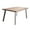 Natural/Gray, variant on GDF Studio Tabby Outdoor Aluminum and Faux Wood Dining Table, Natural and Silver