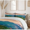 thumbnail image 6 of Ambesonne Mountain Duvet Cover Set, Summer Morning Mountains, Calking, Coral Teal Green, 6 of 6