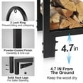 4Ft Firewood Rack Holder for Fireplace, Outdoor Firewood Storage, Metal