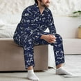thumbnail image 7 of Salouo Hawaiian Style Print Button-Front Long Sleeve Pajama Set for Men, Soft 2Pjs Men's Long Sleeve Sleepwear-X-Large, 7 of 7