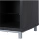 thumbnail image 5 of Fireplace Stand, TVs up to 70", Black Oak, With 6 Open Shelves for Audio Components, DVDs, Blu-Rays, Modern Fireplace TV Stand My Lux Decor Round, 5 of 8