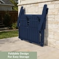 thumbnail image 5 of WestinTrends St. Augustine Outdoor Patio 49" HDPE Folding Adirondack Garden Bench, Navy Blue, 5 of 16