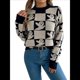 thumbnail image 1 of Suéter de Larga con Cuello Redondo para Mujer, Suéter Holgado de Punto, Tendencia de Otoño e Invierno, Tops Casuales de Moda. Albaricoque M, 1 of 10