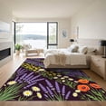 thumbnail image 3 of ODIKA 4' x 6' Machine Washable Non-Slip Area Rug, cottagecore floral High Traffic Rug, Purple, 1136388, 3 of 7