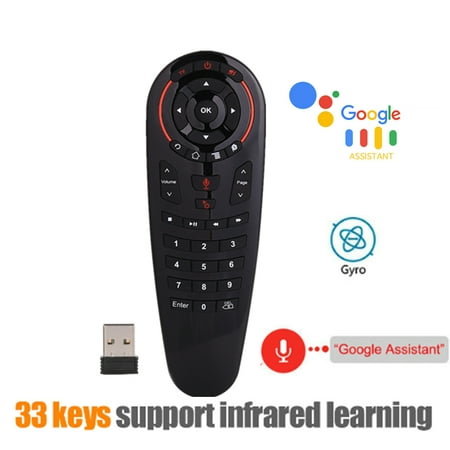 G30 Remote Control 2.4G Wireless Voice Air Mouse 33 Keys IR Learning Gyro Sensing Smart Remote for Game Android TV (Ir Remote Android Best)