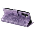 thumbnail image 3 of Allytechgroup Flip Cover Case for Samsung Galaxy S25+ Plus, Mandala Embossed Stand Cards Holder Folio Flip Cover Shockproof Hand Wrist Phone Case for Samsung Galaxy S25+, Purple, 3 of 5