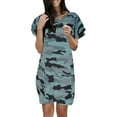 thumbnail image 2 of WTXUE Dresses for Women 2024, Women's Crewneck Camo Print Dress Loose Casual Dress Short Sleeved Loose Dress, Green Dress, Green M, 2 of 7