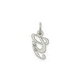 thumbnail image 3 of Sterling Silver Rhodium-Plated Script Letter G Initial Charm, 3 of 4