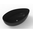 thumbnail image 3 of Newport 71" Stone Freestanding Bathtub in Matte Black, 3 of 5