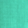 thumbnail image 1 of Ahgly Company Indoor Square Oriental Turquoise Blue Modern Area Rugs, 6' Square, 1 of 4