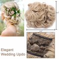 thumbnail image 4 of Benehair Messy Curly Hair Bun Easy Stretch Chignon Hair Extensions Clip in Updo Hairpiece Cover Ponytail Scrunchie for Women Wedding, 4 of 11