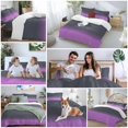 thumbnail image 5 of Gray Purple Gradient Duvet Cover Set Twin Size, Simple Color Gradient Abstract Art 4 Piece Soft Microfiber Bedding Set with 1 Duvet Cover, 1 Flat Sheet, 2 Pillowcases, 5 of 9