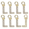 thumbnail image 1 of Uxcell 8 Pack 0.1" Encanto de letra L de strass completo para pulseras/diademas DIY Dorado, 1 of 6
