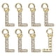 thumbnail image 1 of Uxcell 8 Pack 0.1" Encanto de letra L de strass completo para pulseras/diademas DIY Dorado, 1 of 6