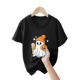 thumbnail image 5 of 9-10 Years Girl Halloween Short Sleeved Top Halloween T-Shirt Party Gift Spooky Season Daily Casual, 5 of 5