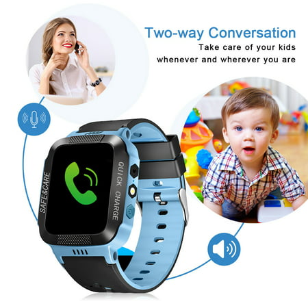 Kids Smart Watches with GPS Tracker Phone Call for Boys Girls Digital Wrist Watch, Sport Smart Watch, Touch Screen Cellphone Camera Anti-Lost SOS Learning Toy for Kids Gift (Best Kids Gps Smartwatch)