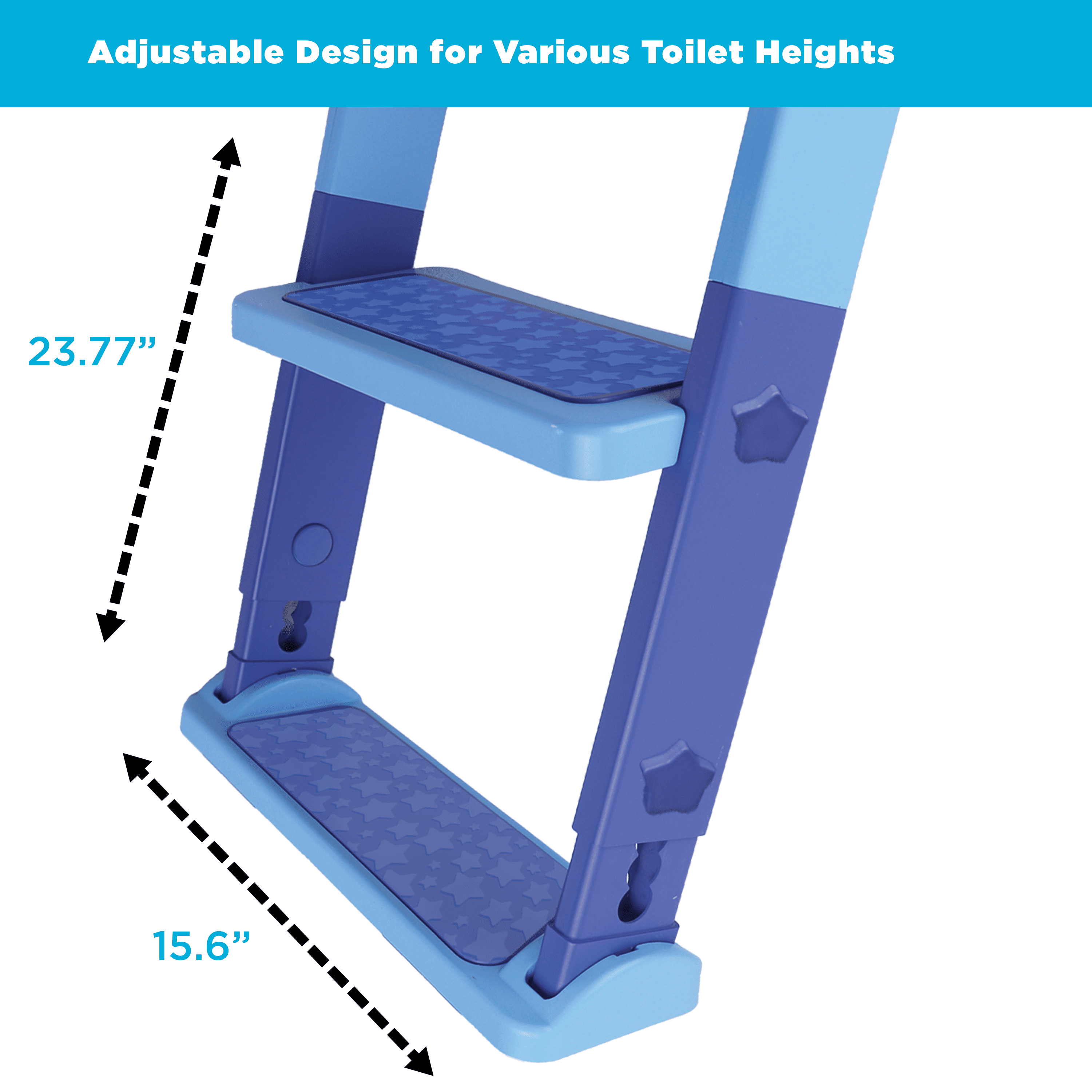 Bluey Step & Sit Potty Chair Training Seat with Ladder for Kids - Blue