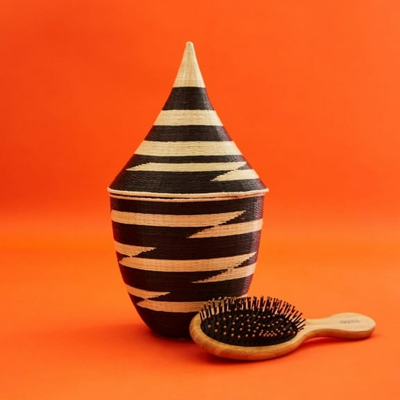 Small Black Papyrus Agaseke Peace Basket