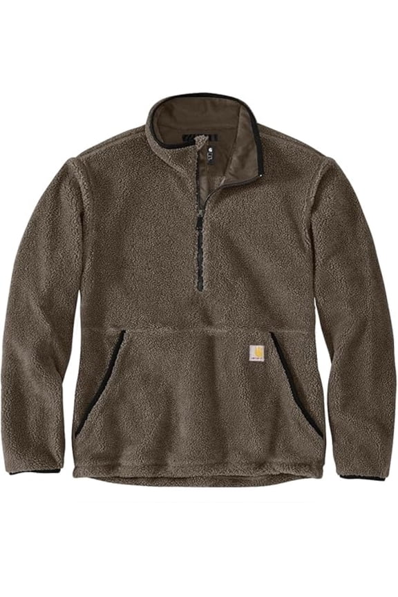 106443-217 Loose-Fit Quarter-Zip Fleece Pullover for Men, L, Tarmac