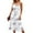 White, variant on Patlollav Womens Plus Size Fashion V-Neck Sleeveless Zipper Print Print Mid Claf Dresses+Belt