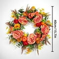 2PC Newroad Rustic Fall Wreath with Pumpkin and Berries for Thanksgiving, Artificial Fall Wreath