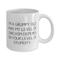 thumbnail image 2 of Beautiful Grandfather 11oz Mug, I'm A Grumpy Old Man. My Level Of, Present For Grandpa, Inspirational Gifts From Grandson, Funny grandfather mug, Grandfather gift mug, Oz or mug, Gift for, 2 of 2