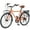 Orange, variant on Zukka 26" Commuter Bike Vintage Style with Rack City Cruiser Bicycle for Men Women Gray Blue